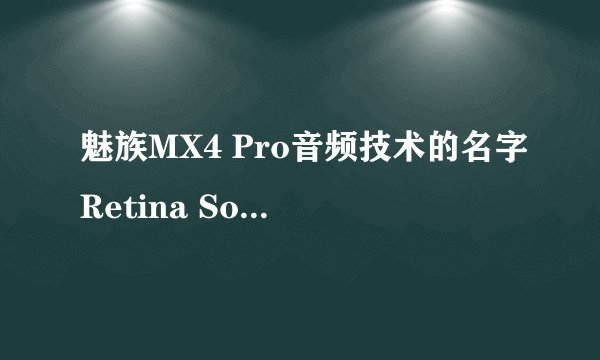 魅族MX4 Pro音频技术的名字Retina Sound是不是欠妥?