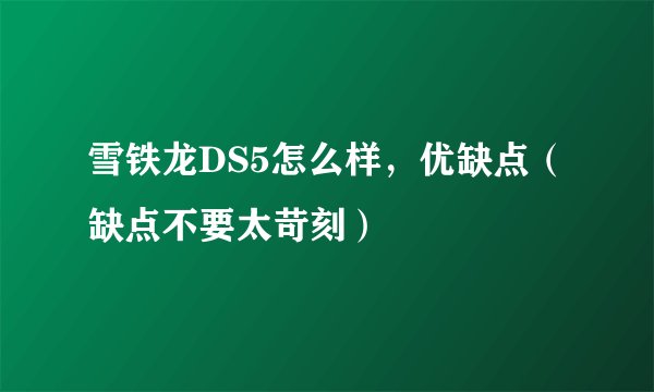 雪铁龙DS5怎么样，优缺点（缺点不要太苛刻）