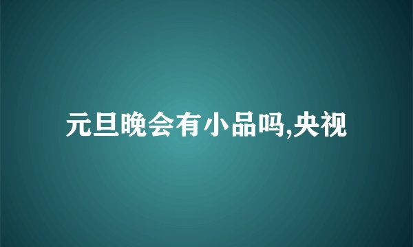 元旦晚会有小品吗,央视
