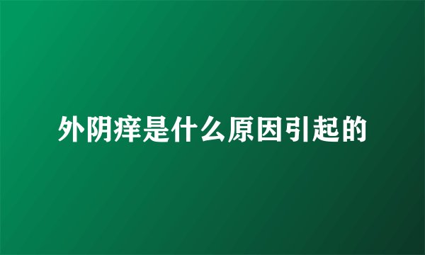 外阴痒是什么原因引起的
