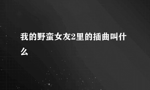 我的野蛮女友2里的插曲叫什么