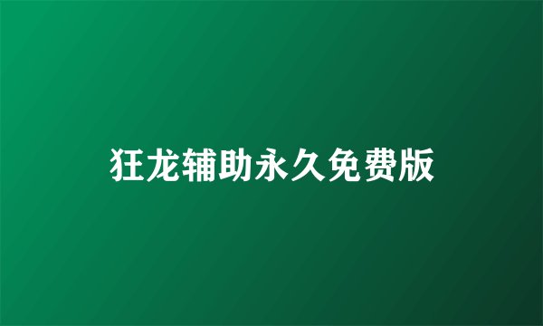 狂龙辅助永久免费版