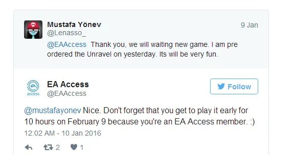 明朗等三款游戏试玩版即将登陆EA Access