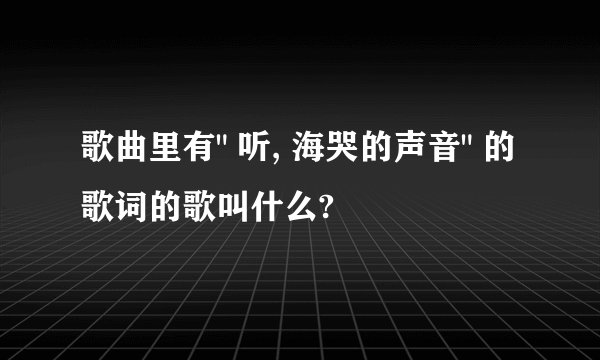 歌曲里有