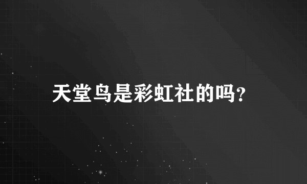 天堂鸟是彩虹社的吗？