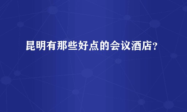 昆明有那些好点的会议酒店？