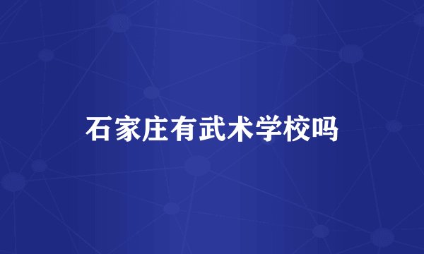 石家庄有武术学校吗