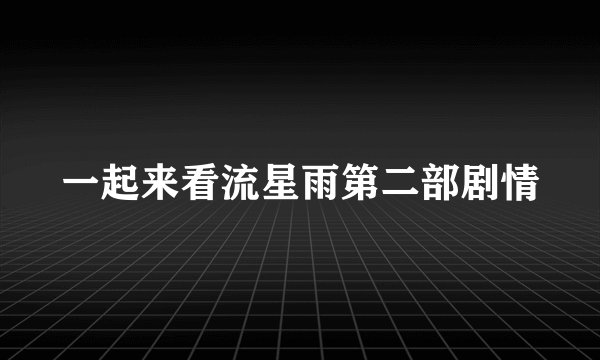 一起来看流星雨第二部剧情