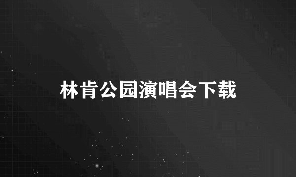 林肯公园演唱会下载