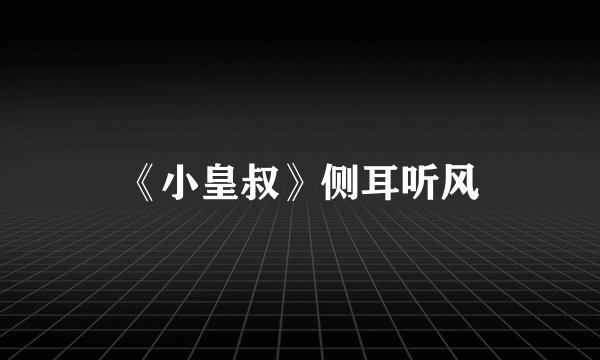 《小皇叔》侧耳听风