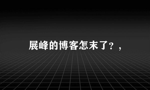 展峰的博客怎末了？,