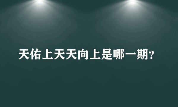 天佑上天天向上是哪一期？