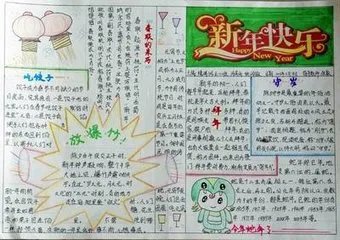 春节手抄报简单又漂亮猪年