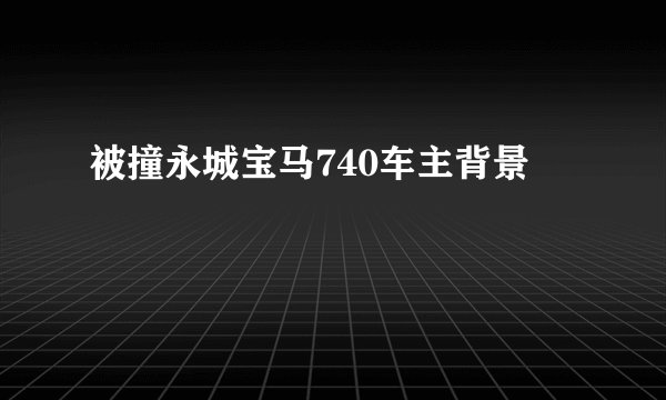 被撞永城宝马740车主背景