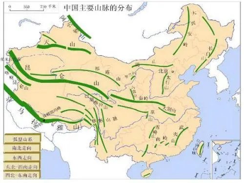 中国山脉地形图高清版