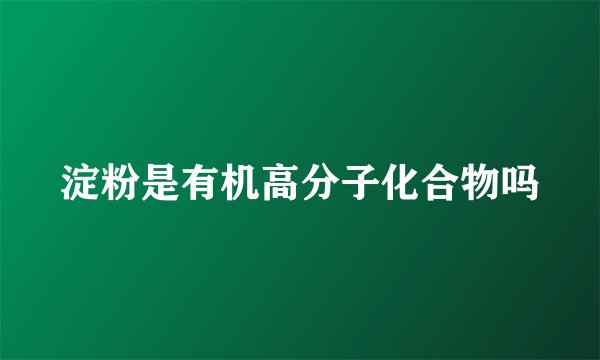 淀粉是有机高分子化合物吗