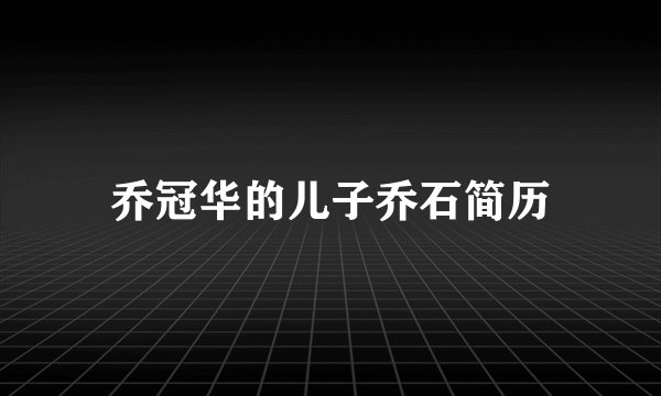 乔冠华的儿子乔石简历