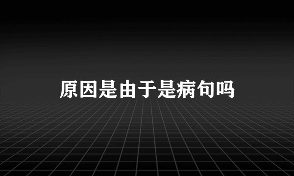 原因是由于是病句吗