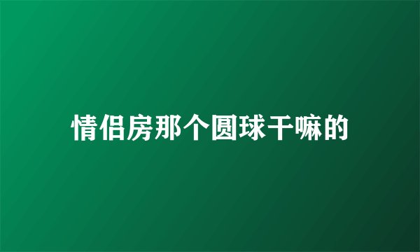 情侣房那个圆球干嘛的