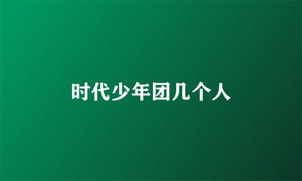 时代少年团几个人