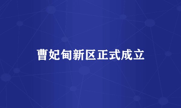 曹妃甸新区正式成立