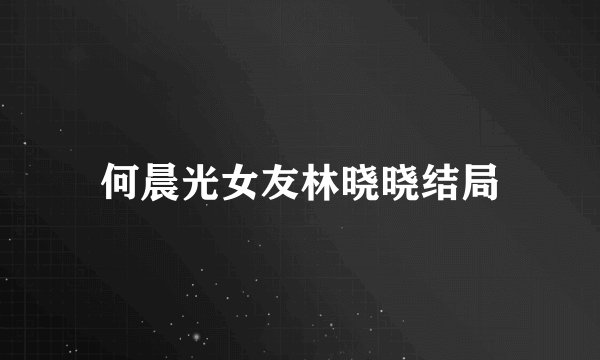 何晨光女友林晓晓结局