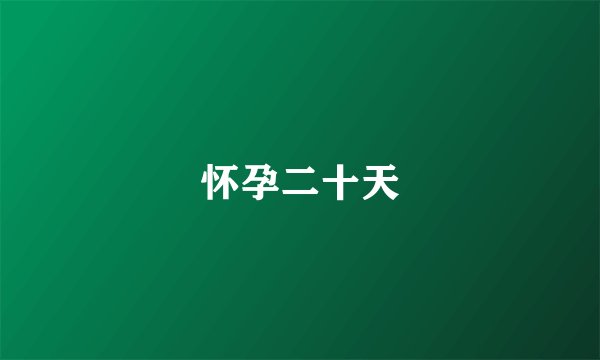 怀孕二十天