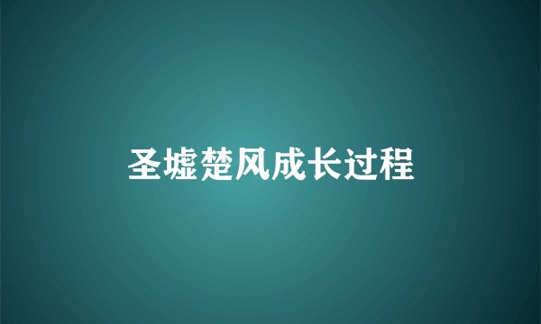圣墟楚风成长过程