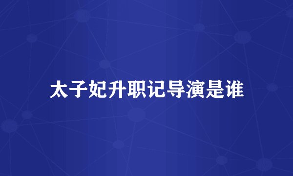 太子妃升职记导演是谁