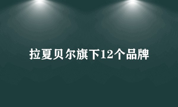 拉夏贝尔旗下12个品牌