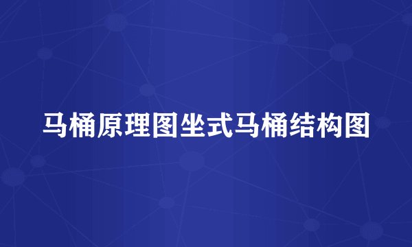 马桶原理图坐式马桶结构图