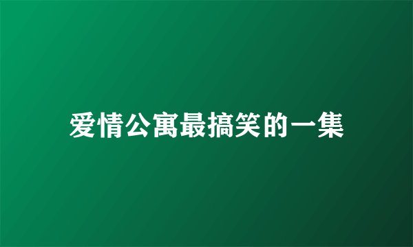 爱情公寓最搞笑的一集
