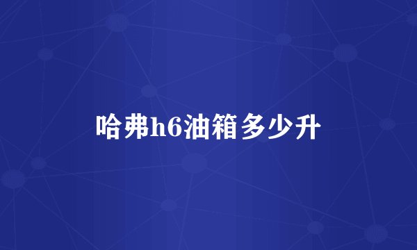 哈弗h6油箱多少升