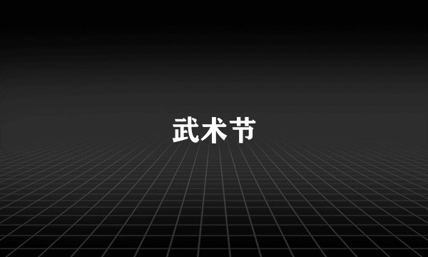武术节