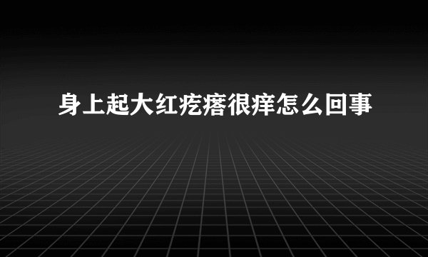 身上起大红疙瘩很痒怎么回事