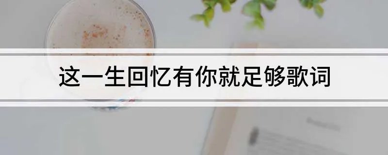 这一生回忆有你就足够歌词