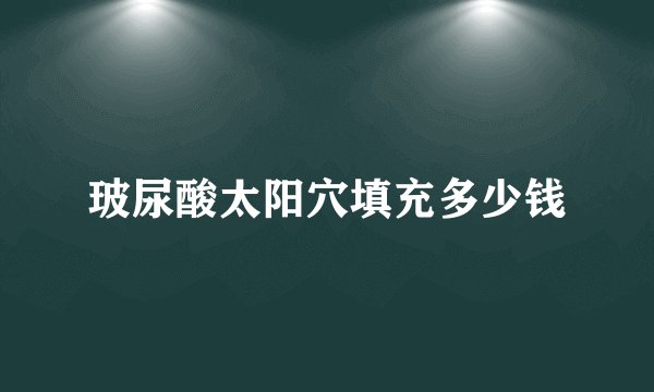 玻尿酸太阳穴填充多少钱