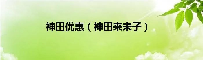 神田优惠（神田来未子）