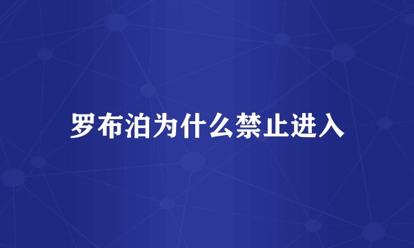 罗布泊为什么禁止进入