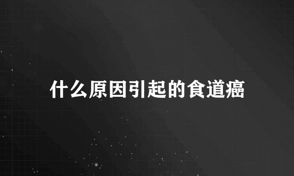 什么原因引起的食道癌