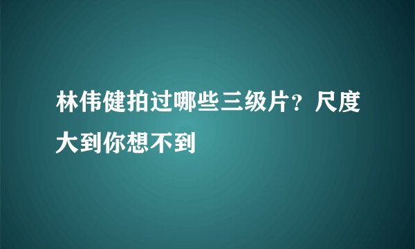 林伟健拍过哪些三级片？尺度大到你想不到