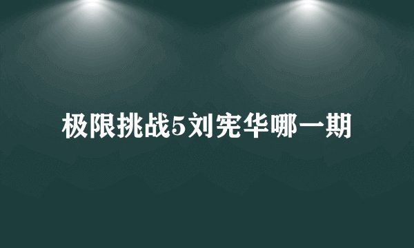 极限挑战5刘宪华哪一期
