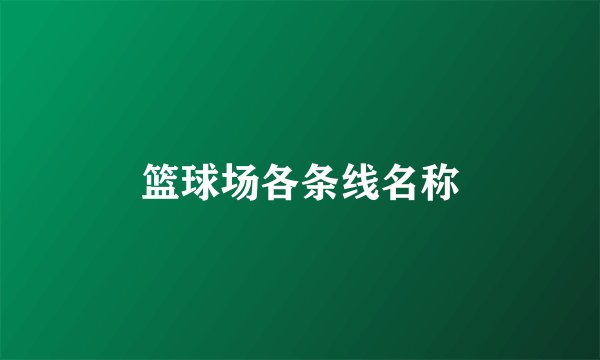 篮球场各条线名称