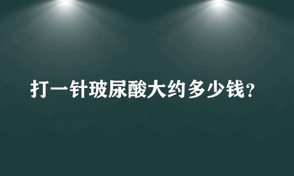 打一针玻尿酸大约多少钱？