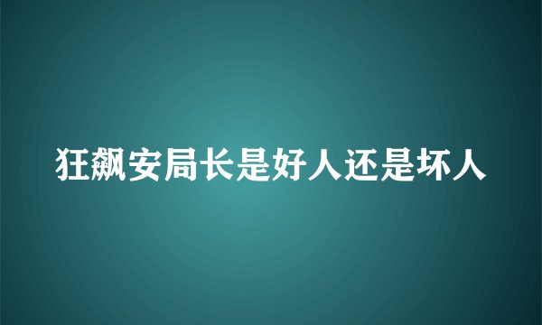 狂飙安局长是好人还是坏人