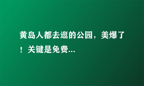 黄岛人都去逛的公园，美爆了！关键是免费...