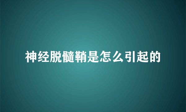 神经脱髓鞘是怎么引起的