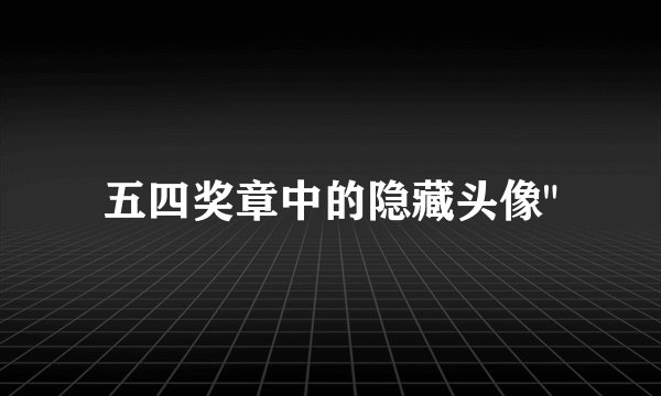 五四奖章中的隐藏头像