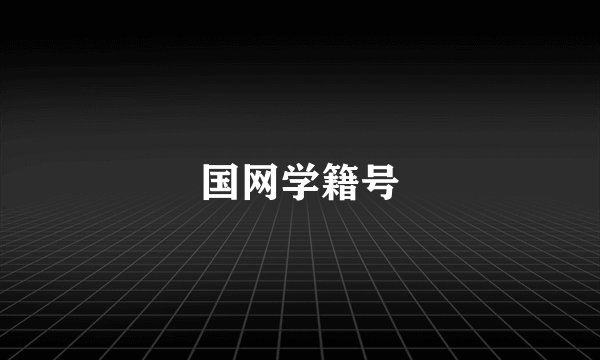 国网学籍号