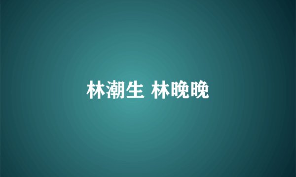 林潮生 林晚晚